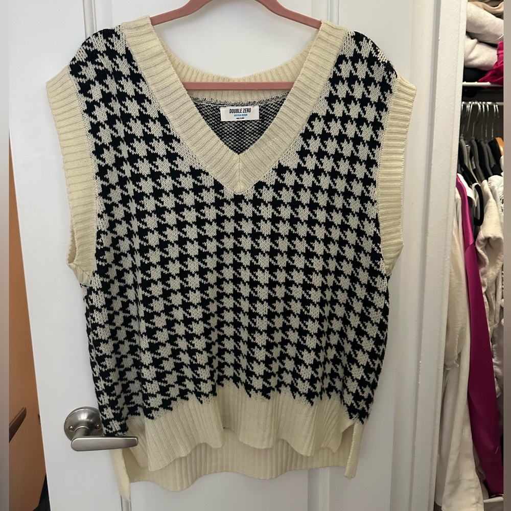 Checker sweater vest